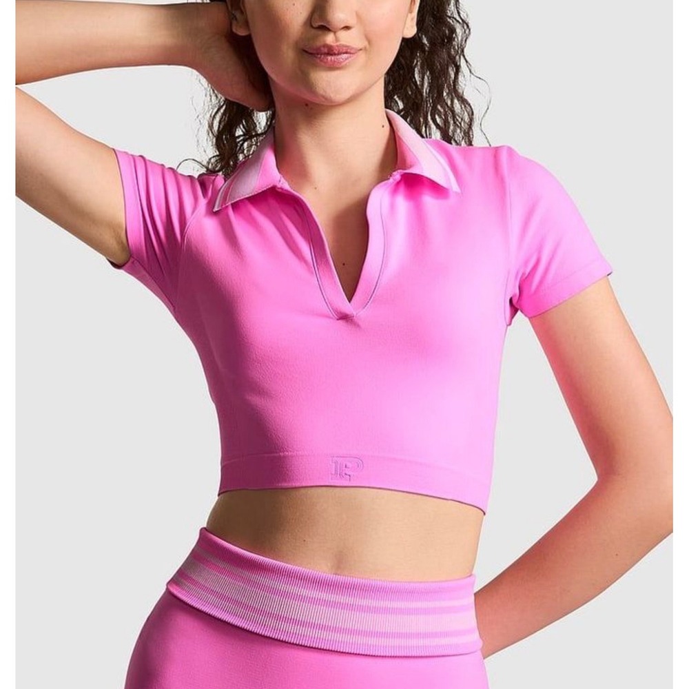 Victorias Secret PINK sz XL Womens Lola Polo Active Top Preppy Tennis Golf Bike